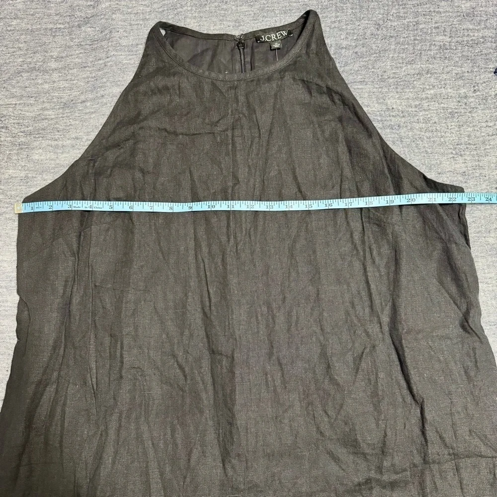 NWT! J.Crew Maxine Black A-line Linen High Neck Shift Dress Size 2X